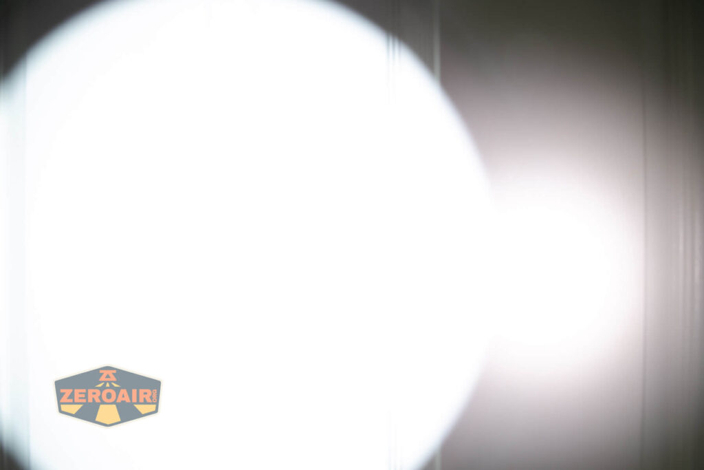 beamshots on door compared to nichia 219b