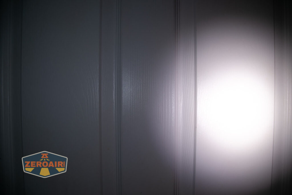 beamshots on door compared to nichia 219b