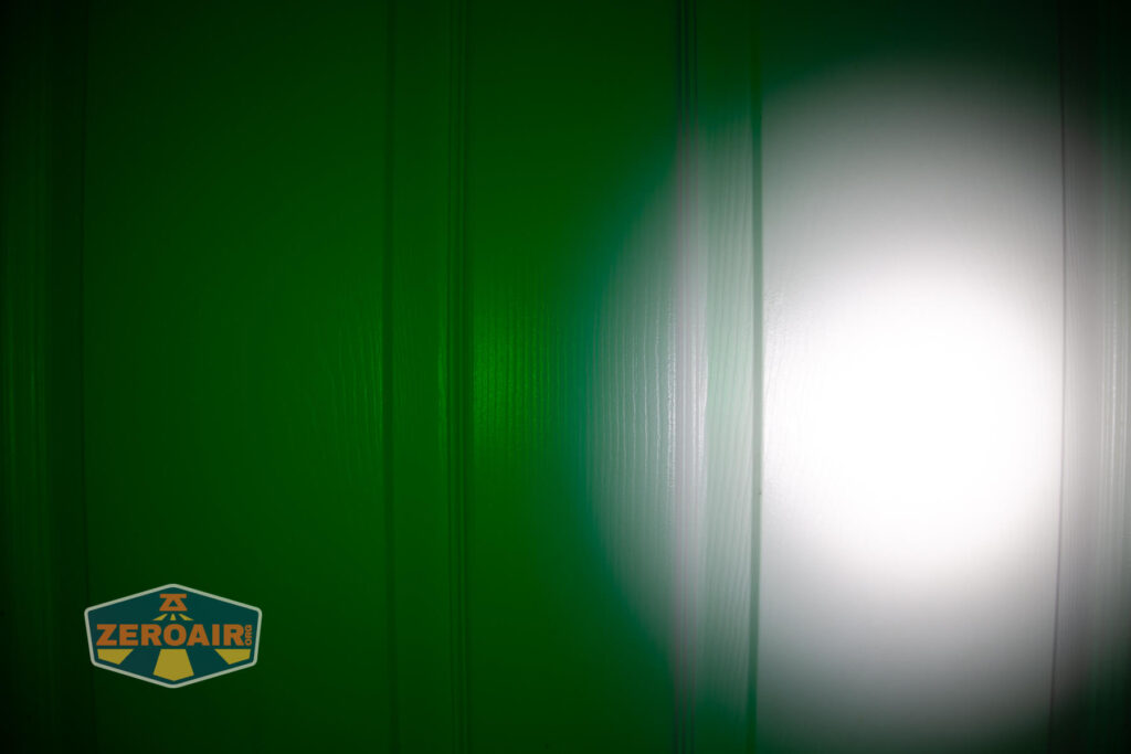 beamshots on door compared to nichia 219b