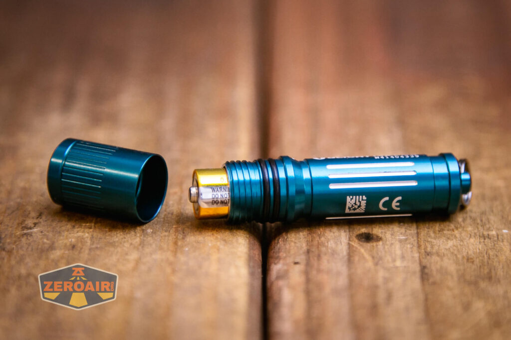 Olight i3E EOS AAA flashlight with aaa installed
