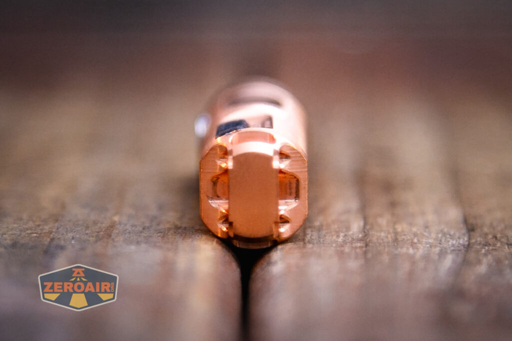 RovyVon Aurora A9 Pro Copper flashlight tail end