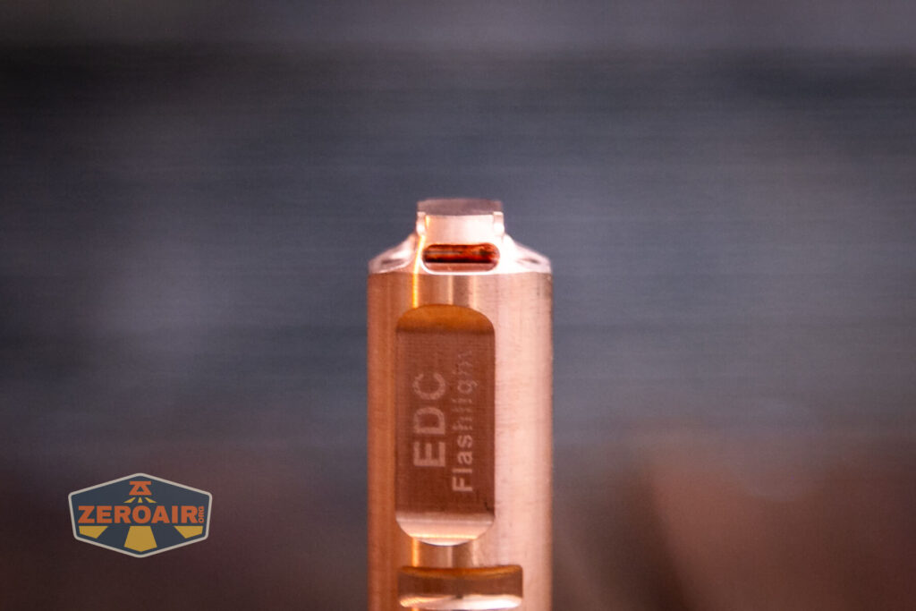 RovyVon Aurora A9 Pro Copper flashlight peekaboo tritium