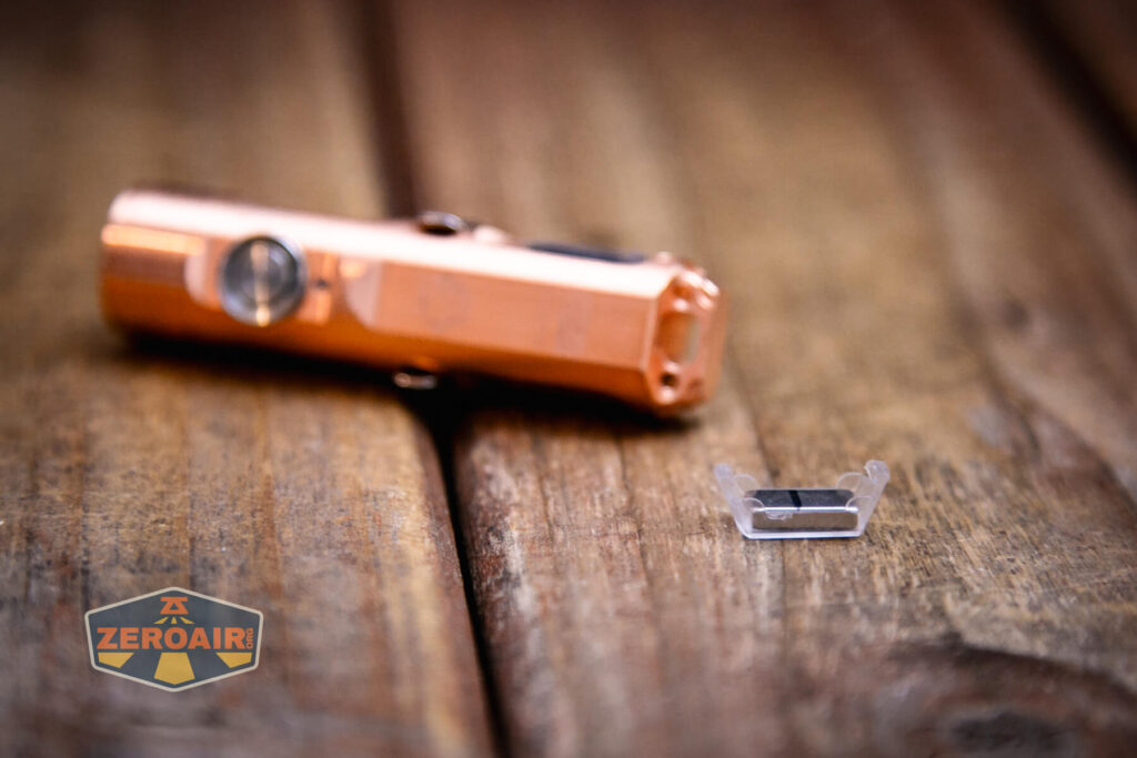 RovyVon Aurora A9 Pro Copper flashlight tailend magnet