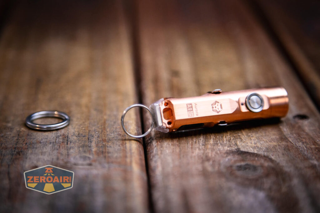 RovyVon Aurora A9 Pro Copper flashlight split rings