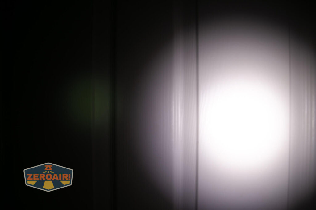 beamshots on door compared to nichia 219b