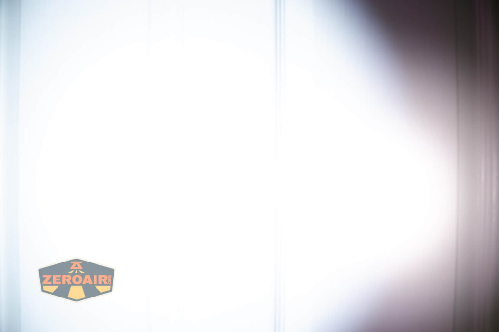 beamshots on door compared to nichia 219b