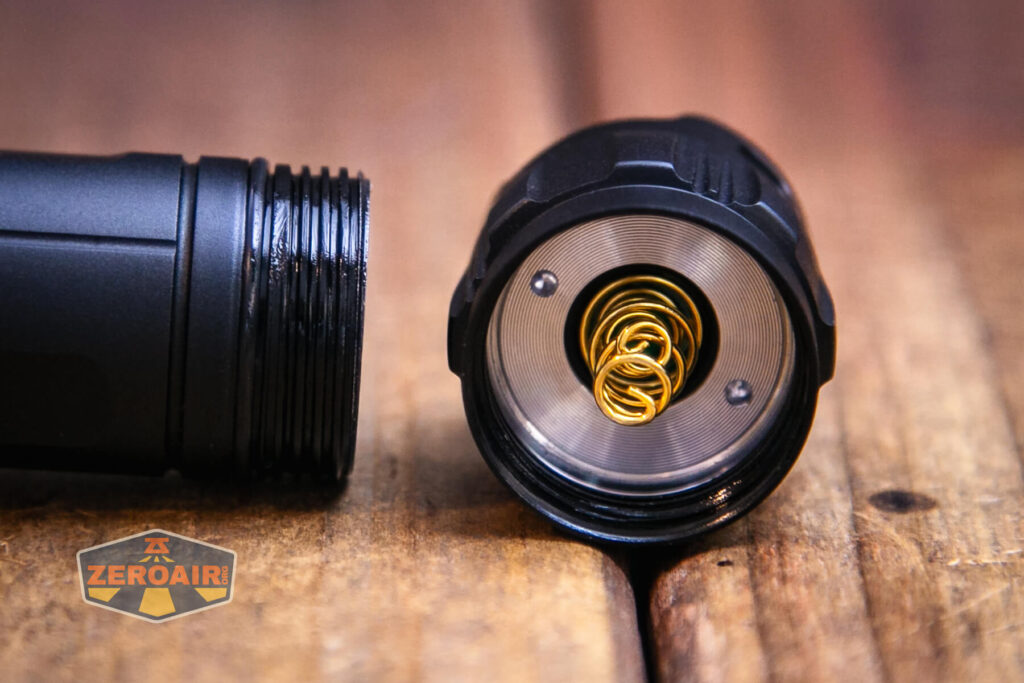 Cyansky H3 V2 flashlight tailcap spring and threads