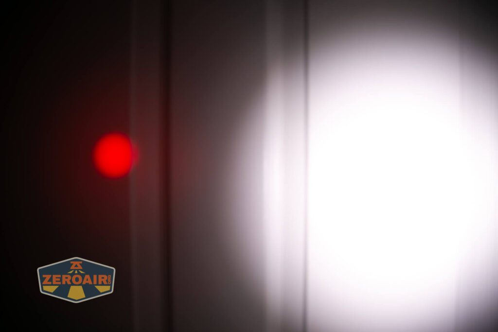 beamshots on door compared to nichia 219b