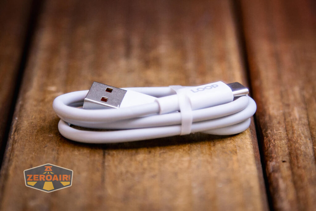 Loop SK-01s LED flashlight charging cable