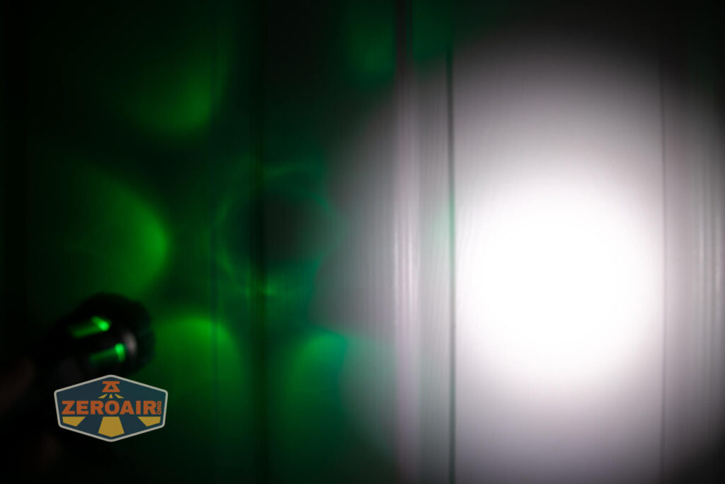 Loop SK-01s LED flashlight green secondary close up shot