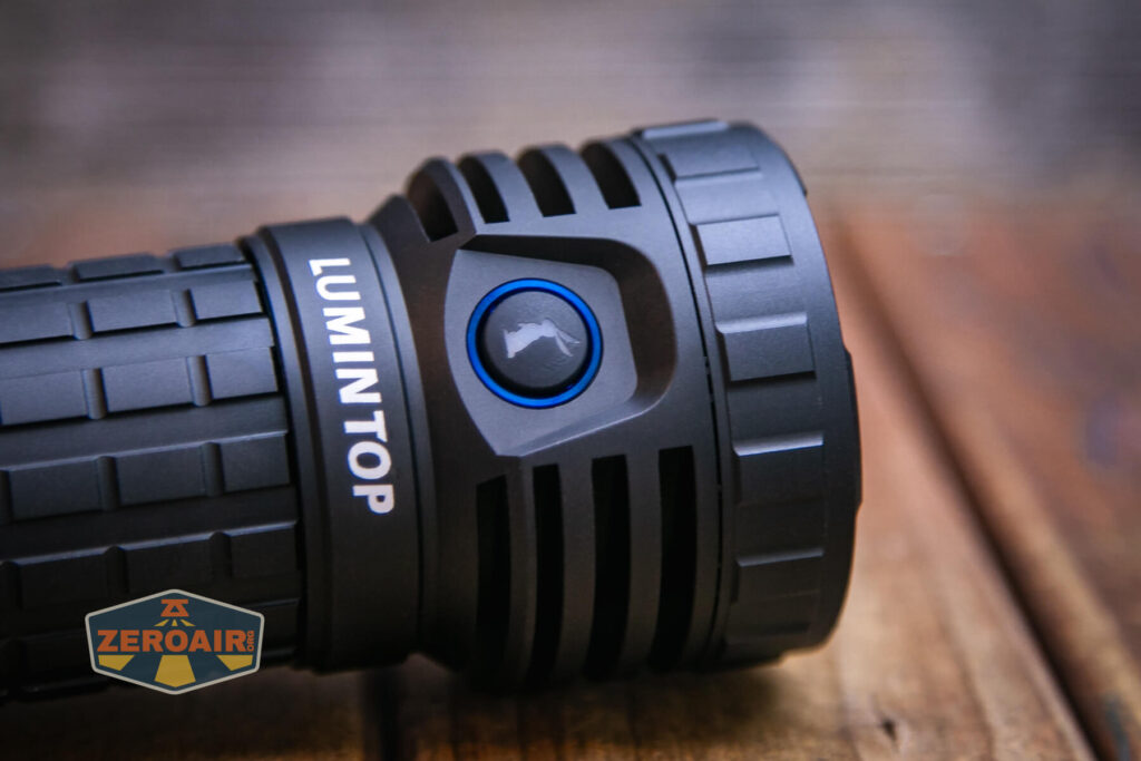 Lumintop Thanos 23 flashlight e-switch detail