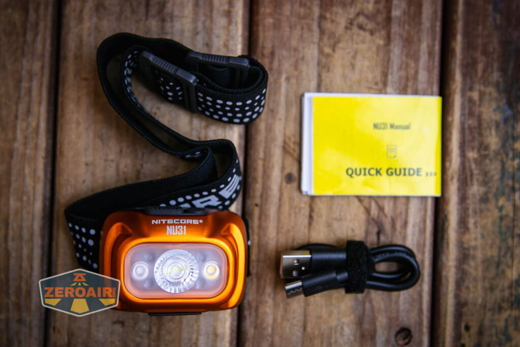 Nitecore NU31 headlamp what's included