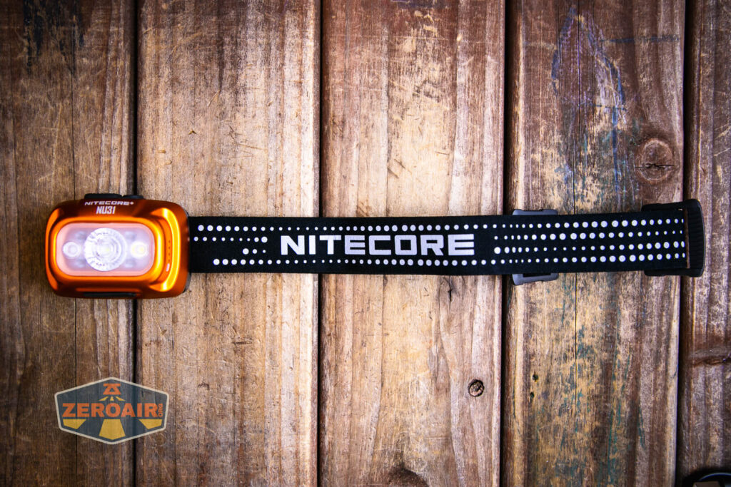 Nitecore NU31 headlamp headband spread out