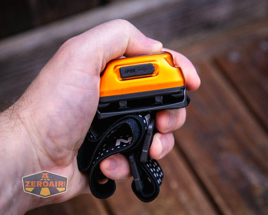 Nitecore NU31 headlamp in hand