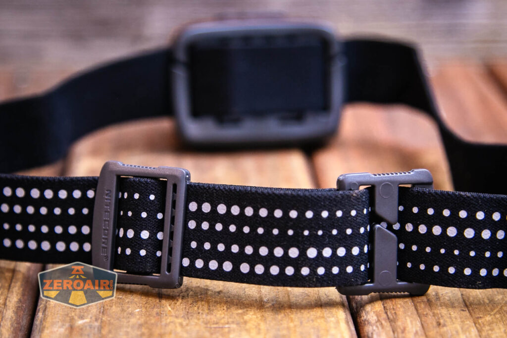 Nitecore NU31 headlamp headband adjustment area