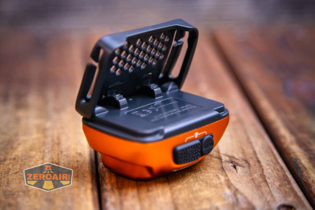 Nitecore NU31 headlamp plastic back opened