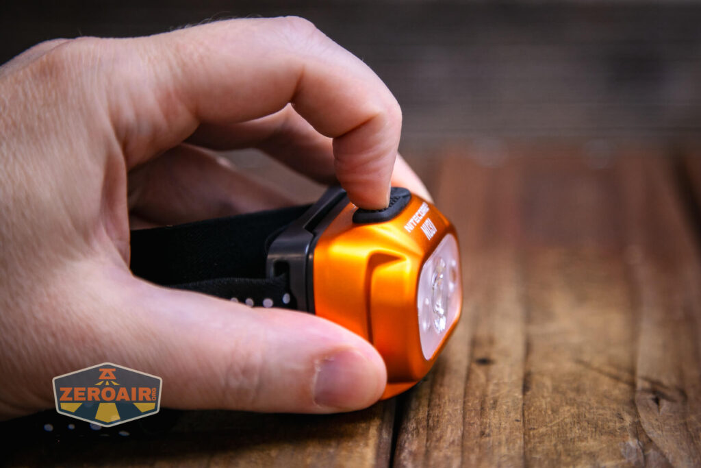 Nitecore NU31 headlamp dual e-switches actuation