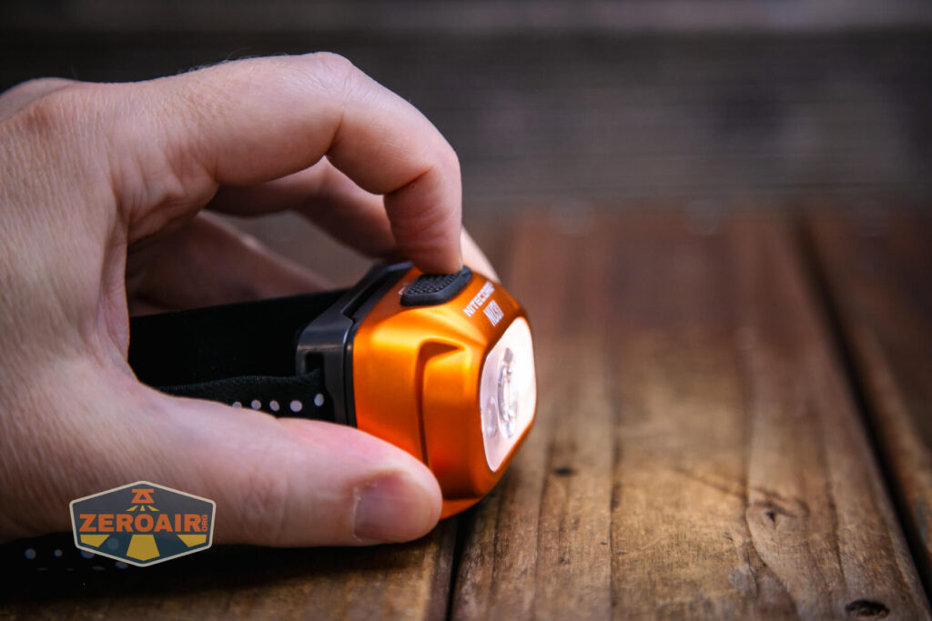 Nitecore NU31 headlamp dual e-switches actuation