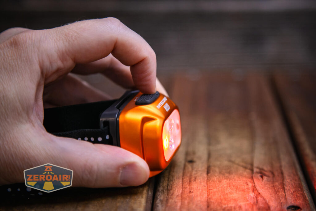 Nitecore NU31 headlamp dual e-switches actuation