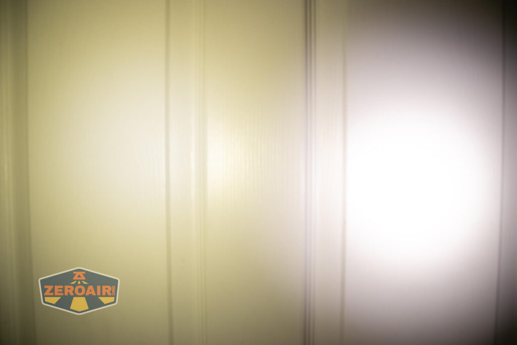 beamshots on door compared to nichia 219b