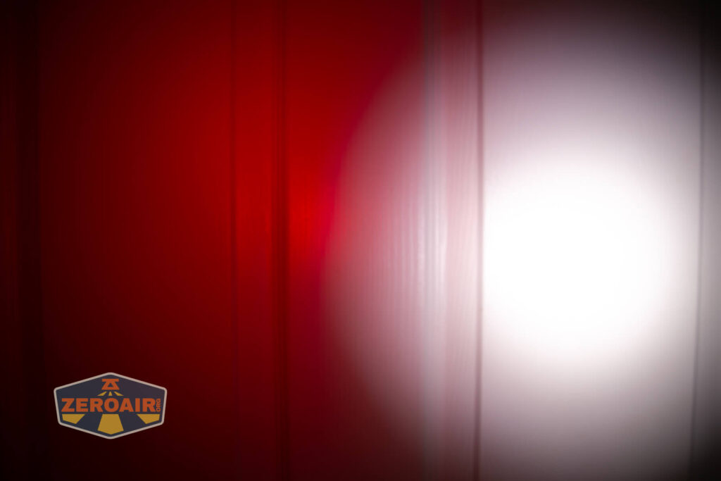 beamshots on door compared to nichia 219b