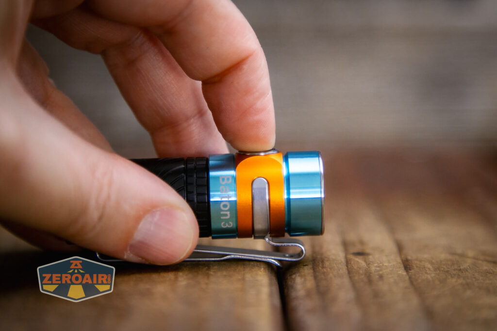 Olight Baton 3 Roadster e-switch actuation