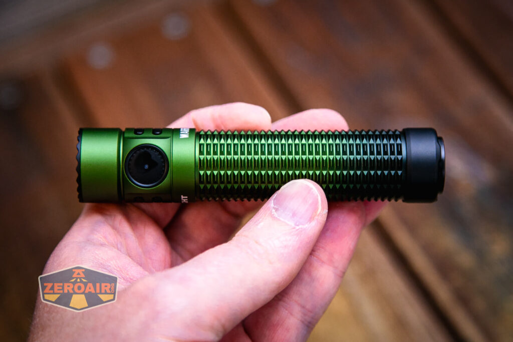 Olight Warrior Mini 3 flashlight in hand