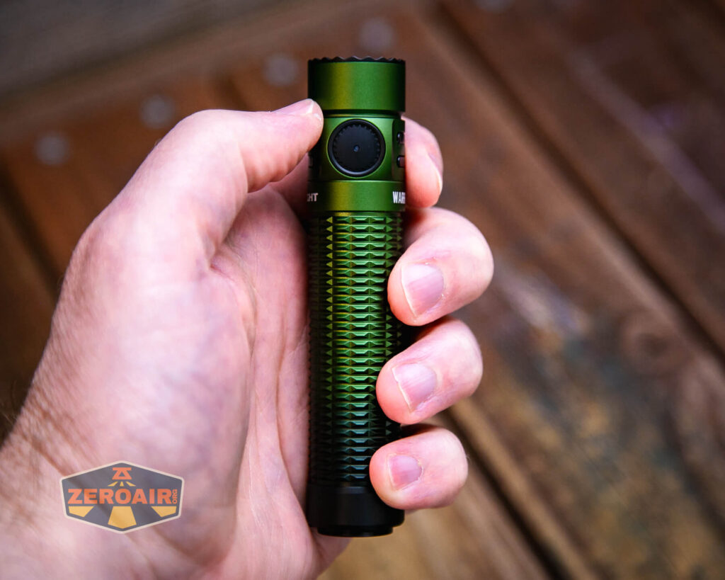 Olight Warrior Mini 3 flashlight in hand