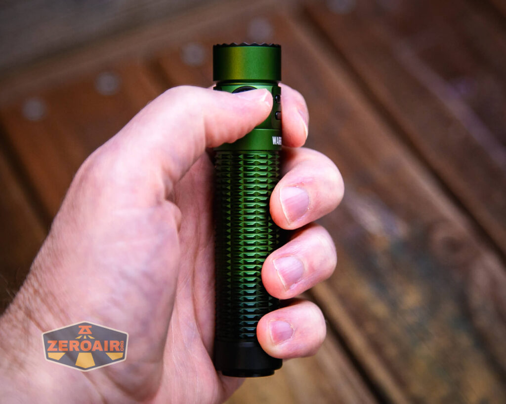 Olight Warrior Mini 3 flashlight in hand