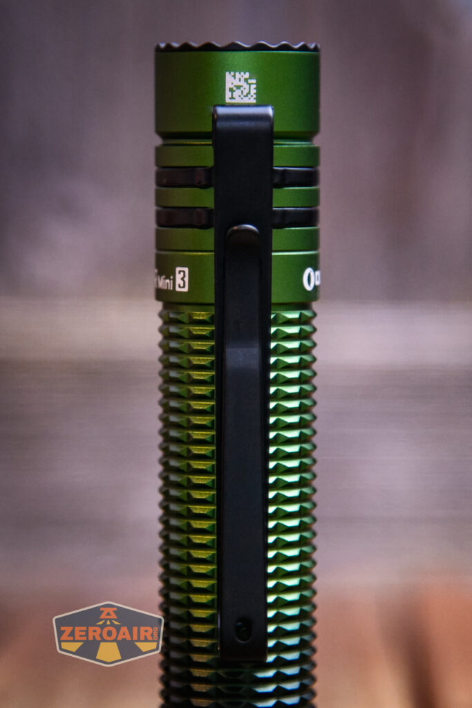 Olight Warrior Mini 3 flashlight pocket clip