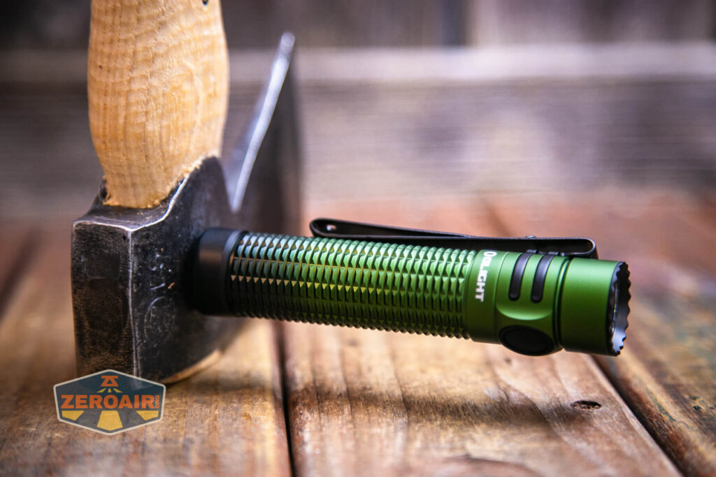 Olight Warrior Mini 3 flashlight magnetic base in use