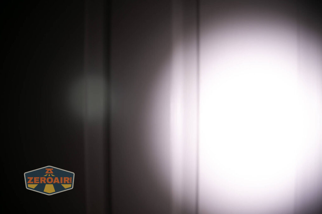 beamshots on door compared to nichia 219b