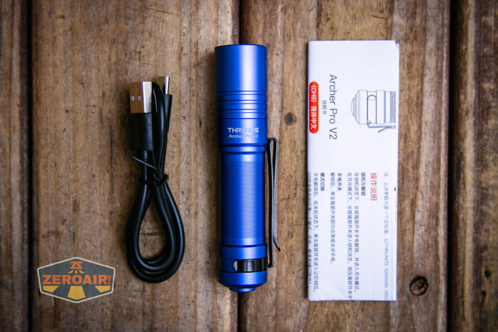 Thrunite Archer Pro V2 blue flashlight what's included