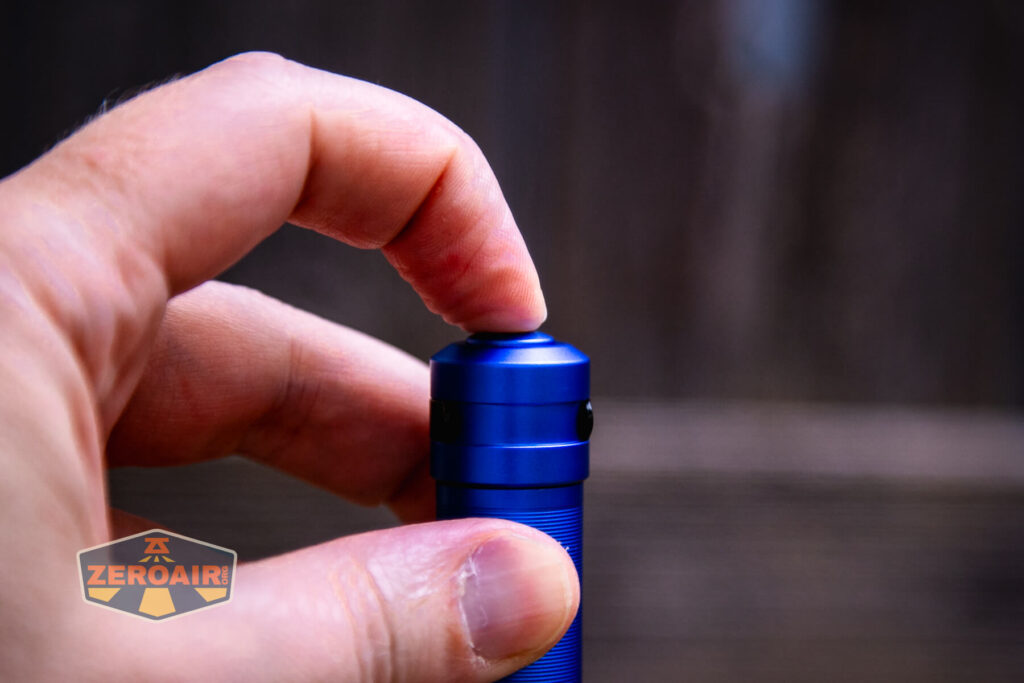 Thrunite Archer Pro V2 blue flashlight switch actuation
