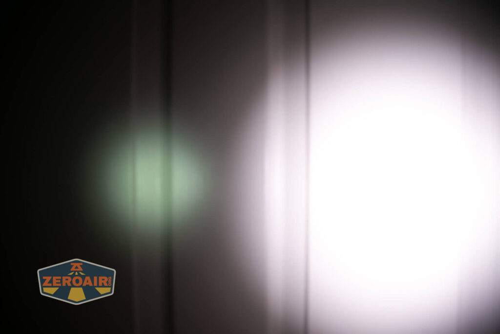 beamshots on door (at 1') compared to nichia 219b 4500K