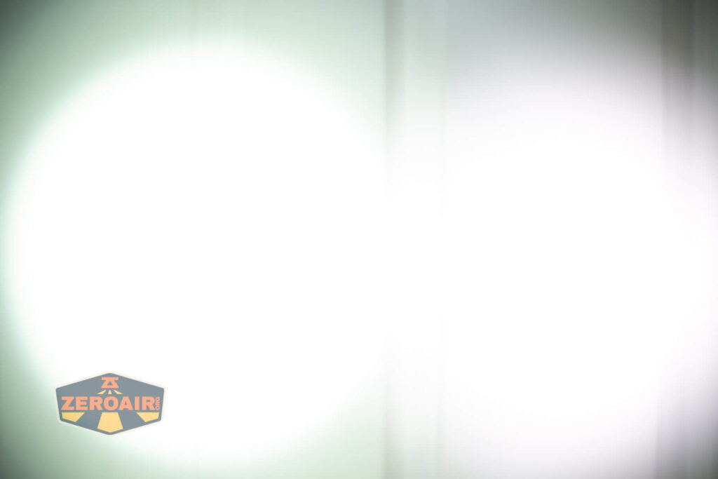 beamshots on door (at 1') compared to nichia 219b 4500K