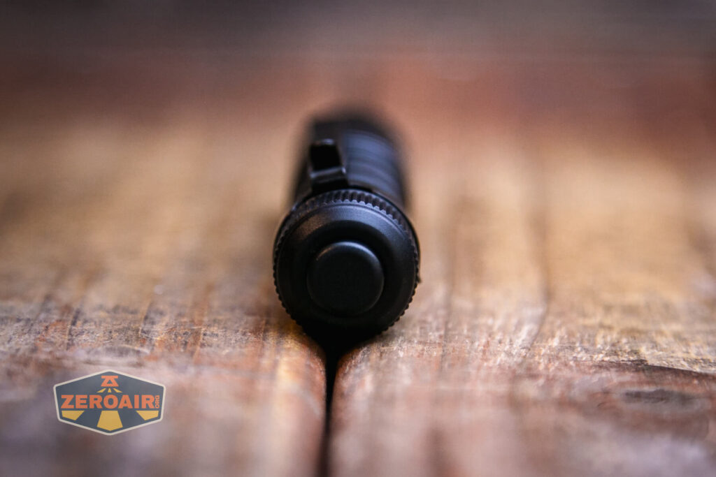 Thrunite Saber EDC pocket flashlight tail switch