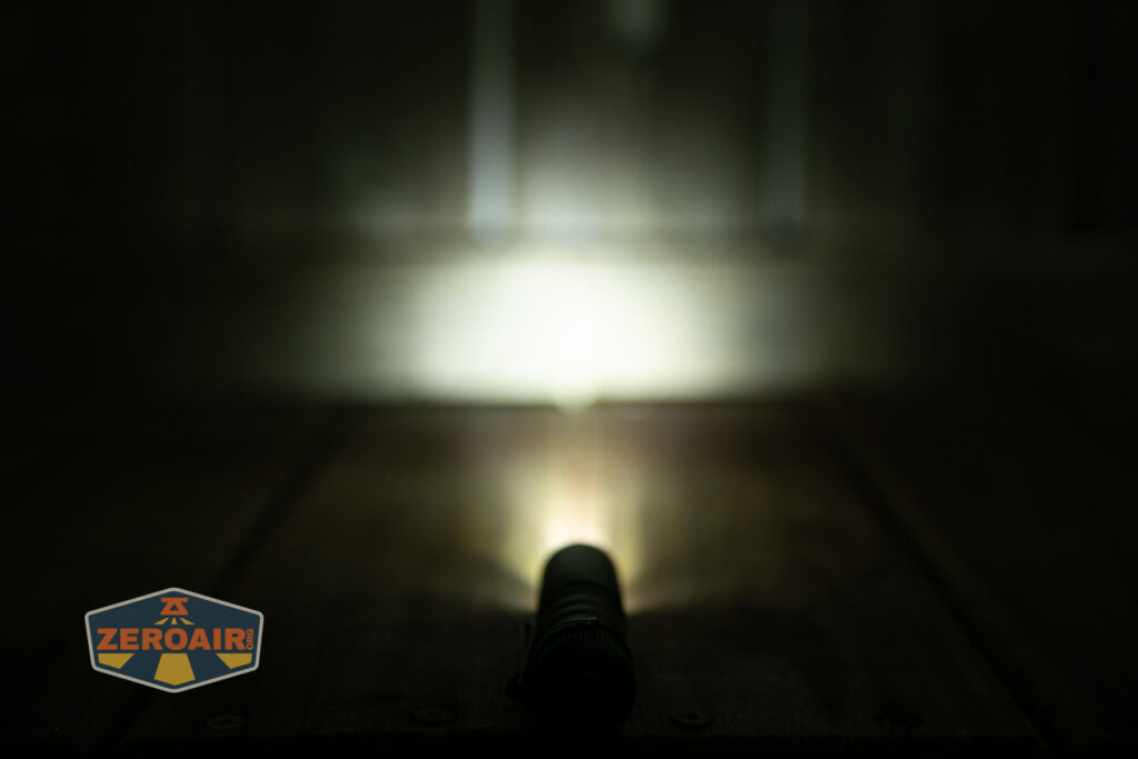 Thrunite Saber EDC pocket flashlight emitter on