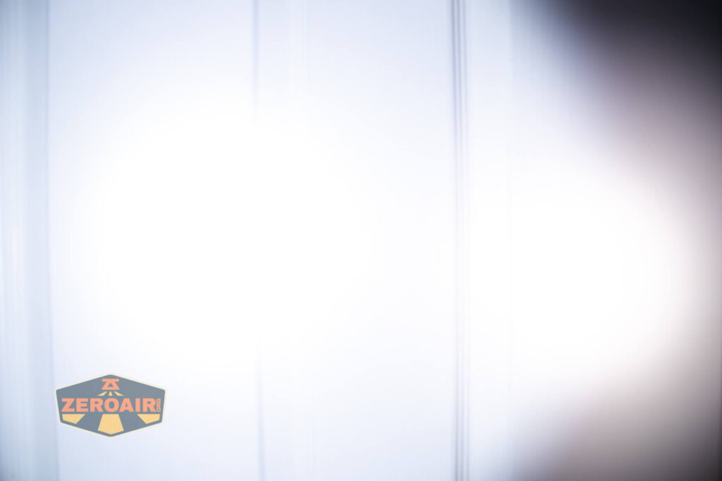 beamshots on door compared to nichia 219b