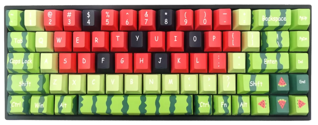 Goblintechkeys Alpha 68 small mechanical keyboard watermelon example