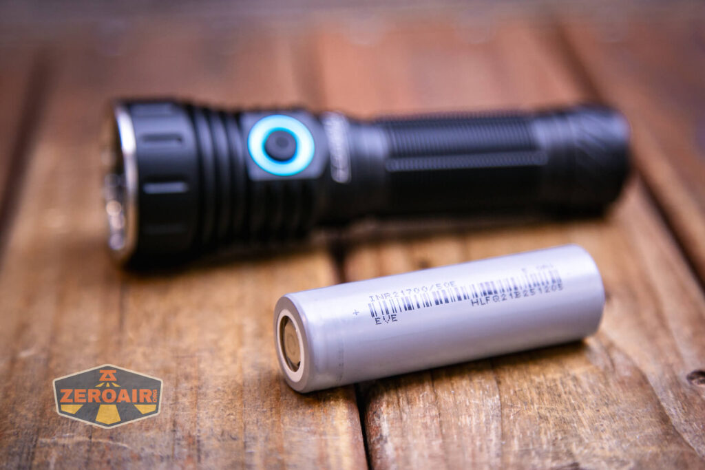 Convoy M21H flashlight with included 21700