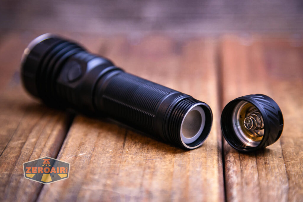 Convoy M21H flashlight with included 21700 installed