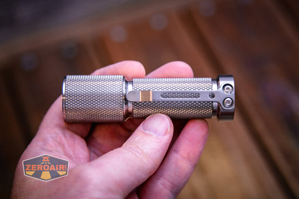 Gift Glow A1 reflector flashlight in hand