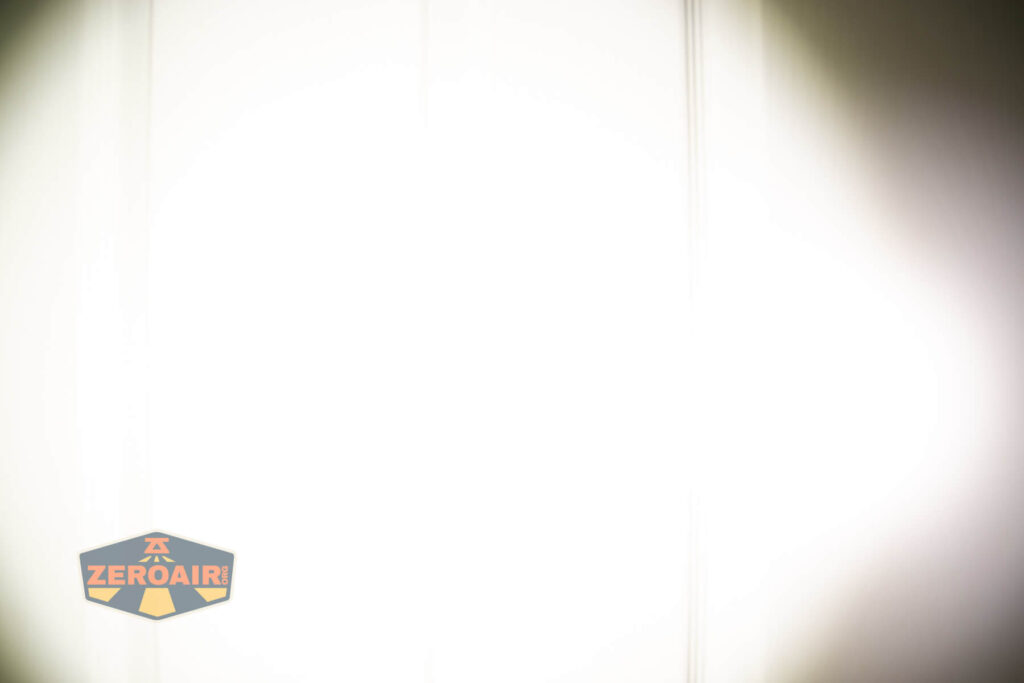 beamshots on door compared to nichia 219b