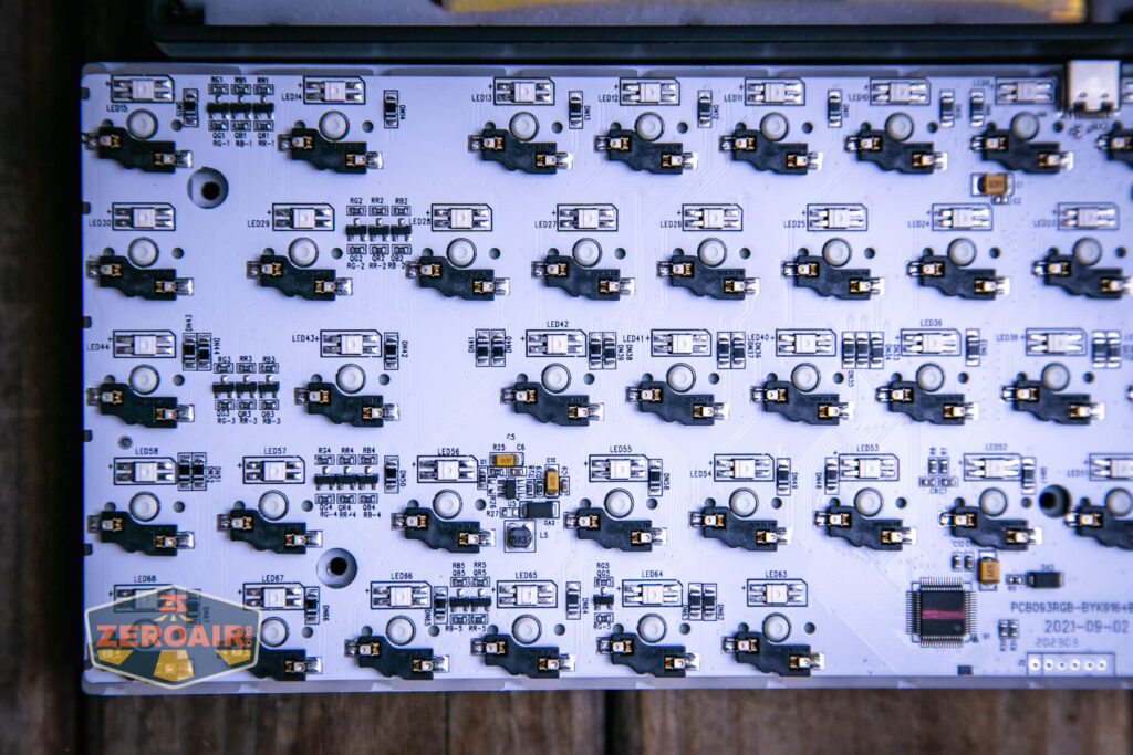 Goblintechkeys Alpha 68 mechanical keyboard back of pcb detail