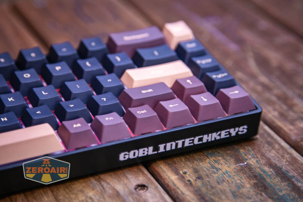 Goblintechkeys Alpha 68 mechanical keyboard dye sub side view with rgb