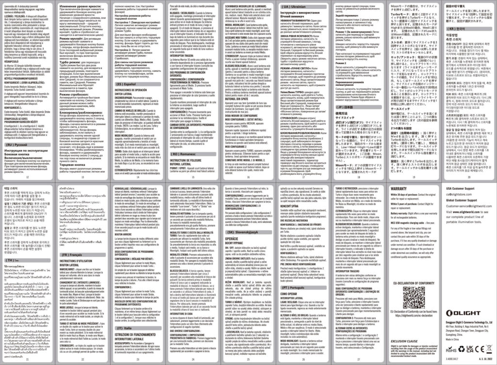 Olight Warrior 3S stonewashed titanium manual