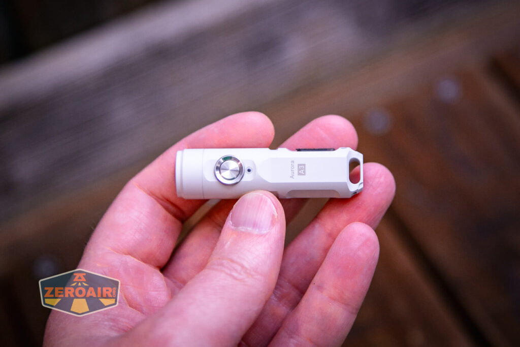 RovyVon Aurora A3 MAO flashlight in hand