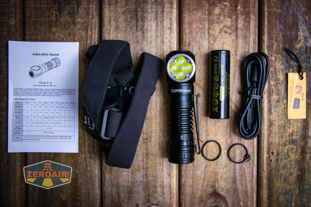 Sofirn HS41 rechargeable headlamp what's included