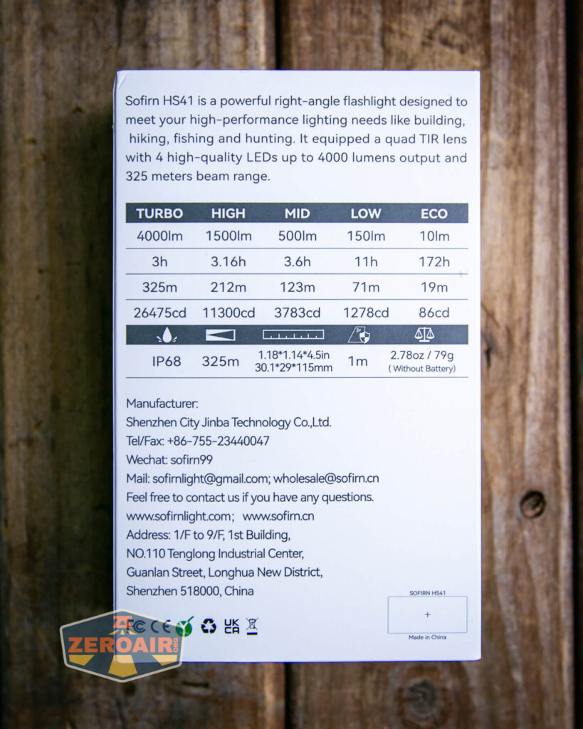 Sofirn HS41 rechargeable headlamp package